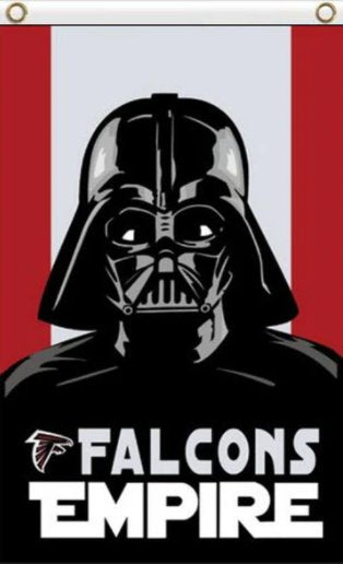 Atlanta Falcons Vertical Skull Star Wars Flag 3X5 Ft Polyester Banner USA 90x150cm