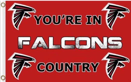 Atlanta Falcons You Are in Country US Flag 3X5 Ft Polyester Banner USA 90x150cm