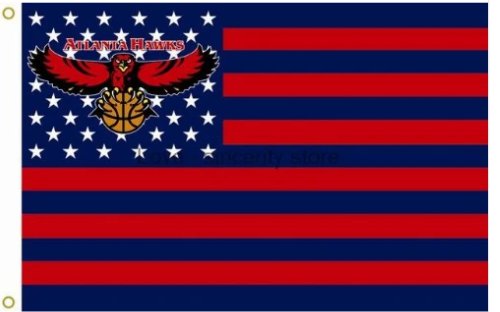 Atlanta Hawks Atlanta City Skyline Flag 3X5Ft Polyester Banner USA Digital Printing