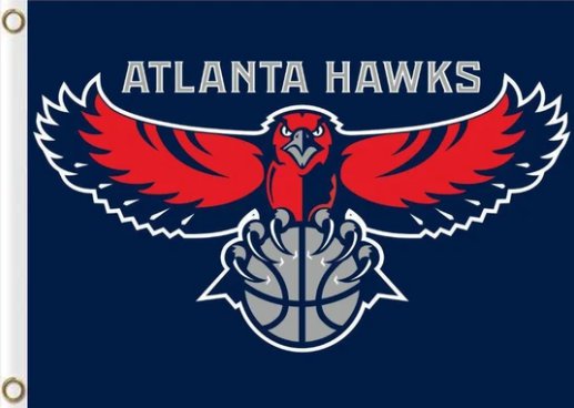 Atlanta Hawks Flag Basketball Flag 3X5Ft Polyester Banner USA Digital Printing