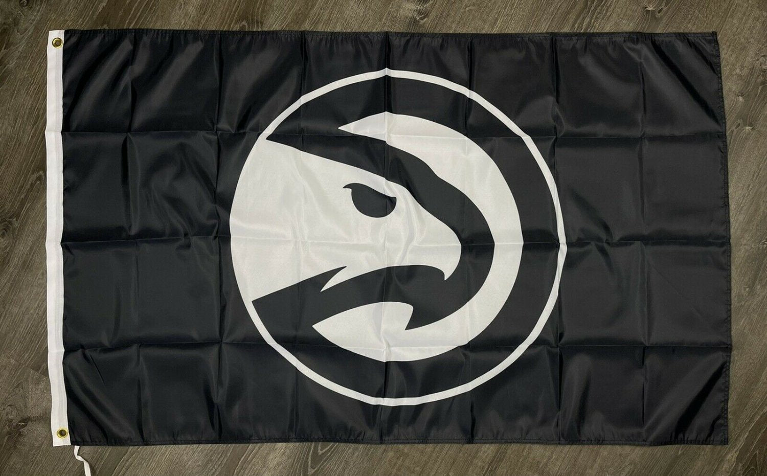 Atlanta Hawks Logo Flag 3x5 ft Sports Black Banner Man-Cave Garage