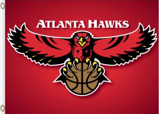 Atlanta Hawks Team Red US Flag 3X5Ft Polyester Banner USA Digital Printing