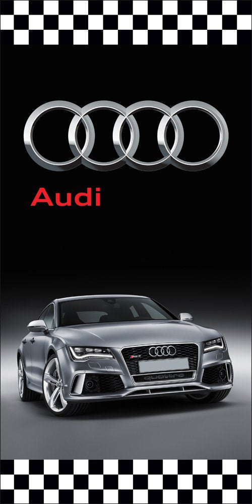 Audi Flag Vertical 3X5 Ft Polyester Banner USA 90x150cm