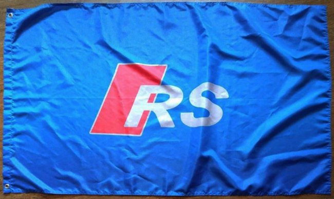 Audi RS Flag 3X5 Ft Polyester Banner USA 90x150cm