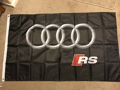Audi Sport RS Black Flag 3X5 Ft Polyester Banner USA 90x150cm
