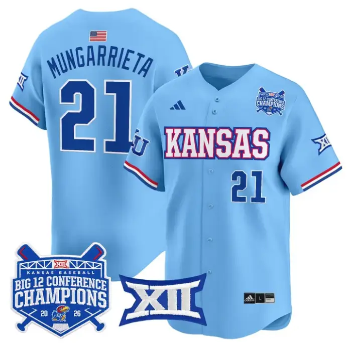 Augusto Mungarrieta Jersey #21 Kansas Jayhawks Big 12 Champions 2026