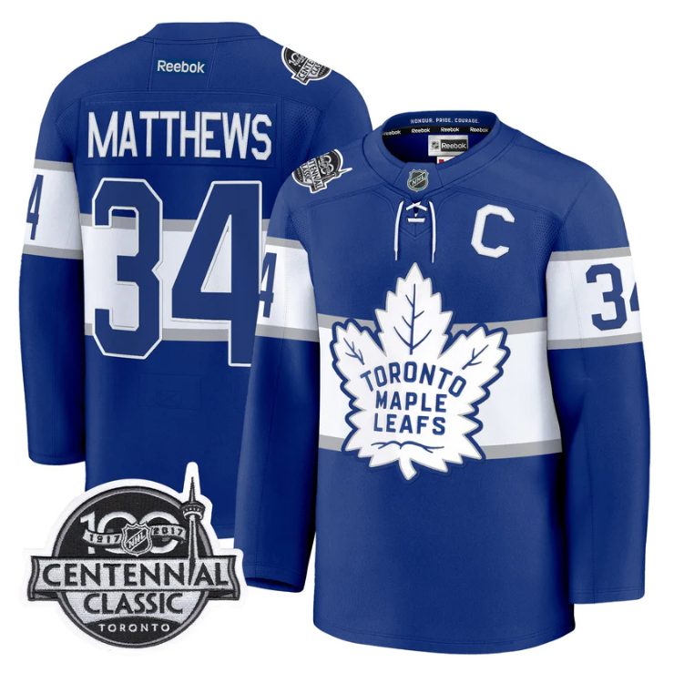 Auston Matthews Jersey #34 Toronto Maple Leafs Timeless Stitched