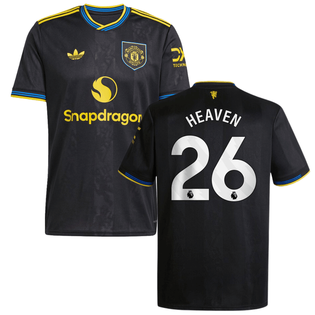 Ayden Heaven 26 Manchester United 2025-26 Third Match Jersey – Black