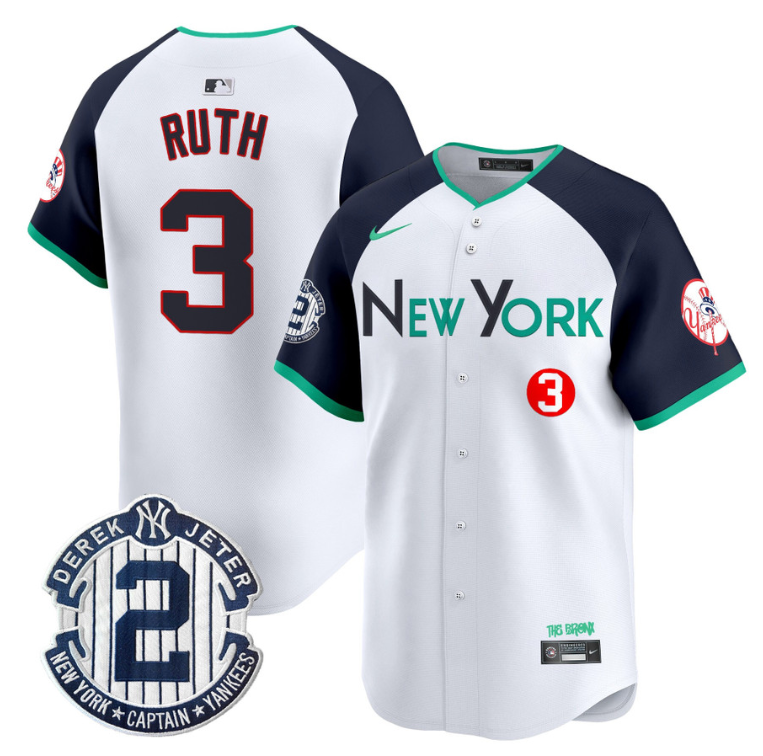 Babe Ruth Jersey #3 New York Yankees City Connect Vapor Premier Limited Stitched Alternate