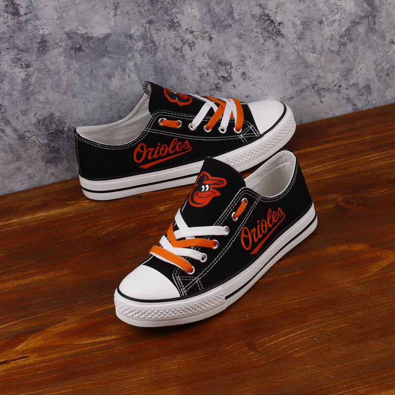Baltimore Orioles Limited Print MLB Baseball Fans Low Top Canvas Shoes Sport Sneakers 4