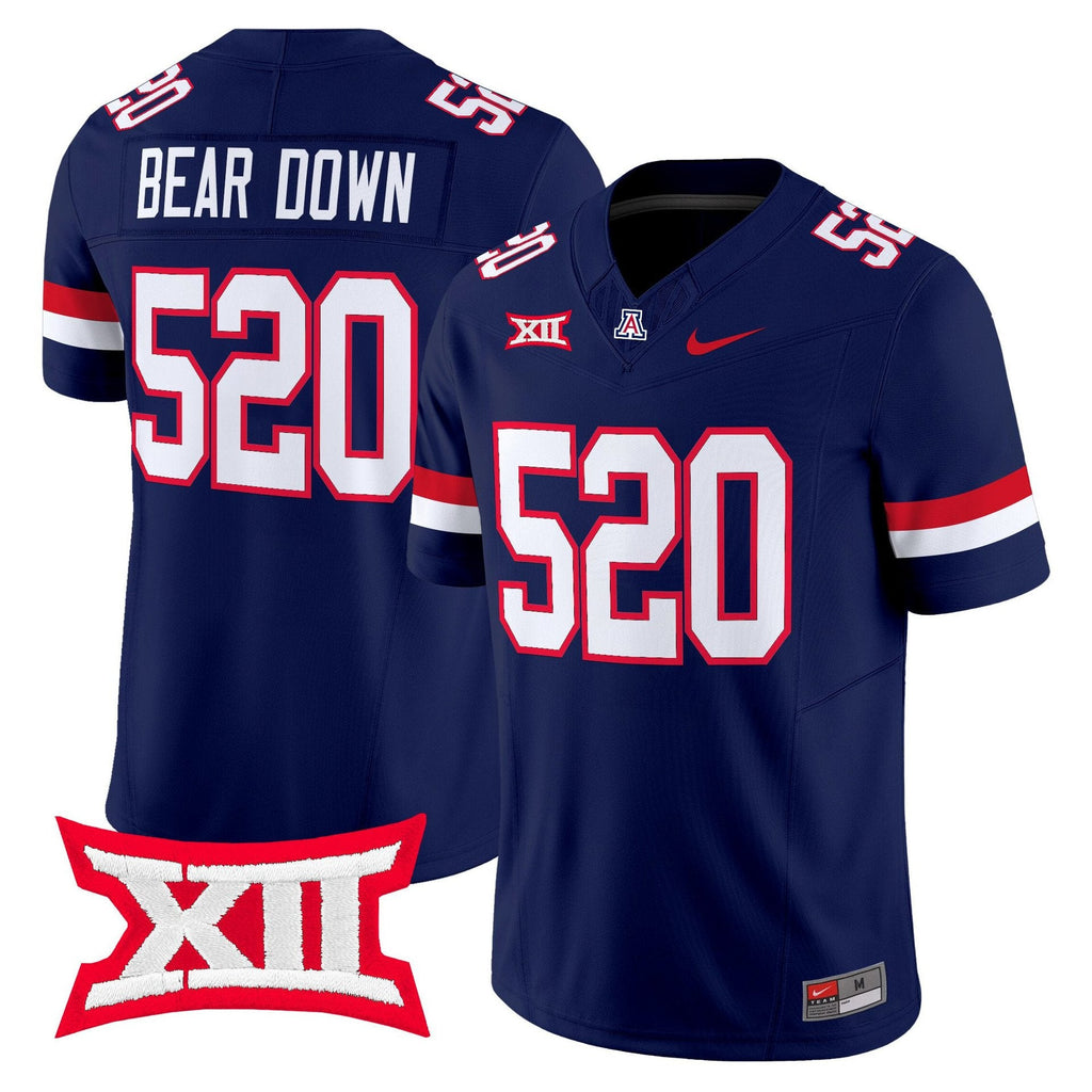 Bear Down Jersey #520 Arizona Wildcats 2025 Vapor Limited Stitched Navy