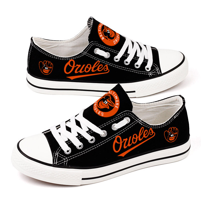 Baltimore Orioles Limited Print MLB Baseball Fans Low Top Canvas Shoes Sport Sneakers