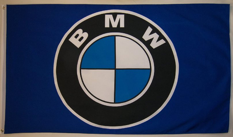BMW Logo Flag 3X5 Ft Polyester Banner USA 90x150cm