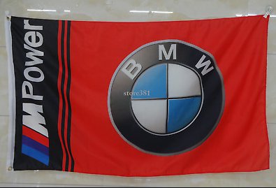 BMW M Power Flag 3X5 Ft Polyester Banner USA 90x150cm