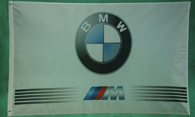 BMW M White Flag 3X5 Ft Polyester Banner USA 90x150cm