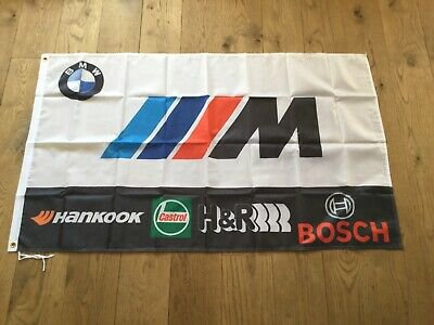 BMW Motorsport Black White Flag 3X5 Ft Polyester Banner USA 90x150cm