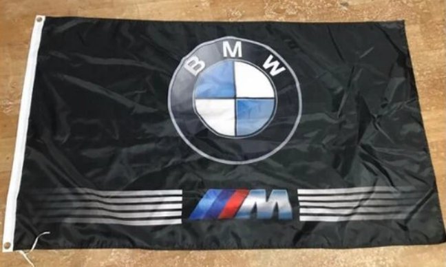 BMW Motorsport Flag Black 3X5 Ft Polyester Banner USA 90x150cm