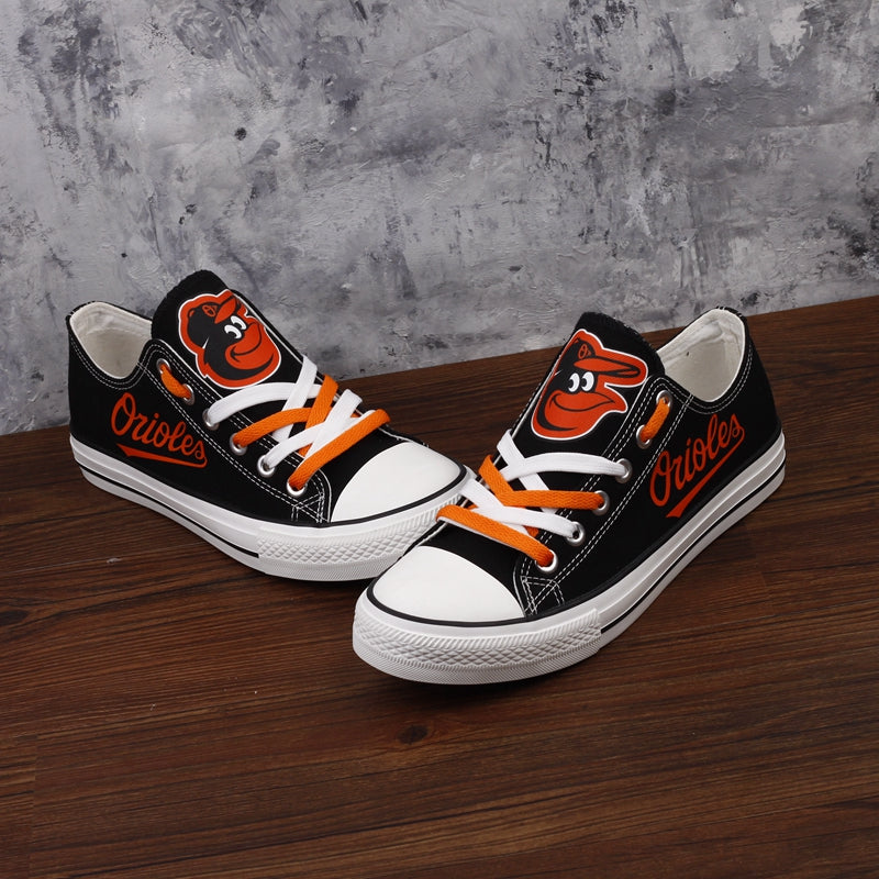 Baltimore Orioles Limited Print MLB Baseball Fans Low Top Canvas Shoes Sport Sneakers 3
