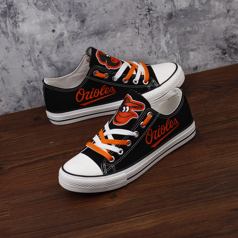 Baltimore Orioles Limited Print MLB Baseball Fans Low Top Canvas Shoes Sport Sneakers 3