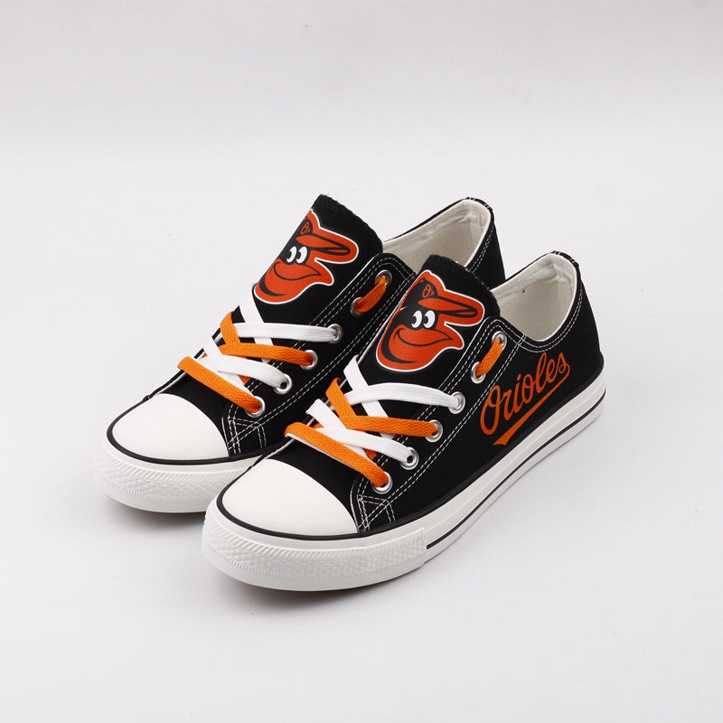 Baltimore Orioles Limited Print MLB Baseball Fans Low Top Canvas Shoes Sport Sneakers 3