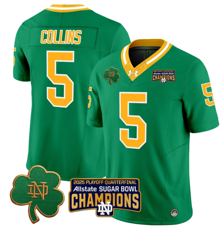 Benjamin Morrison Jersey #20 Notre Dame 2025 Sugar Bowl Champions Green