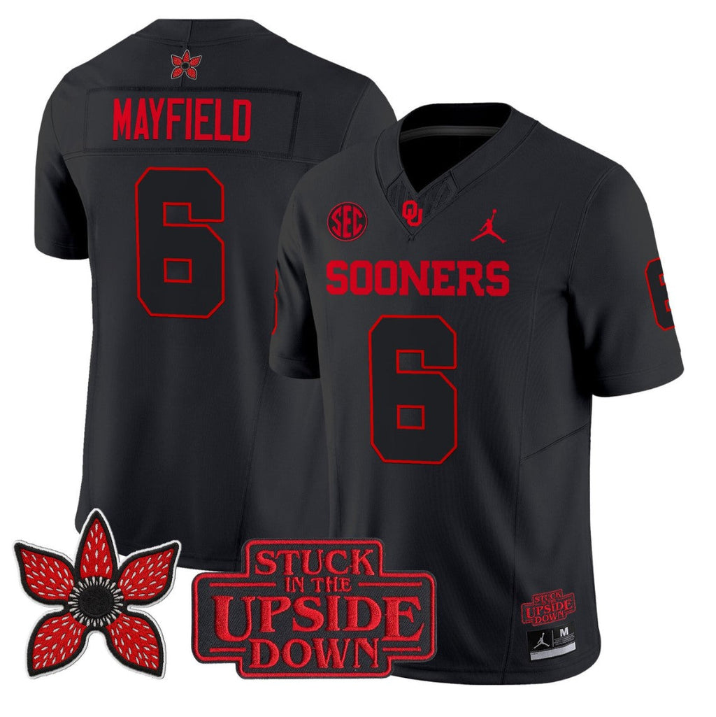 Baker Mayfield Jersey #6 Oklahoma Sooners Stranger Things Edition Vapor Stitched