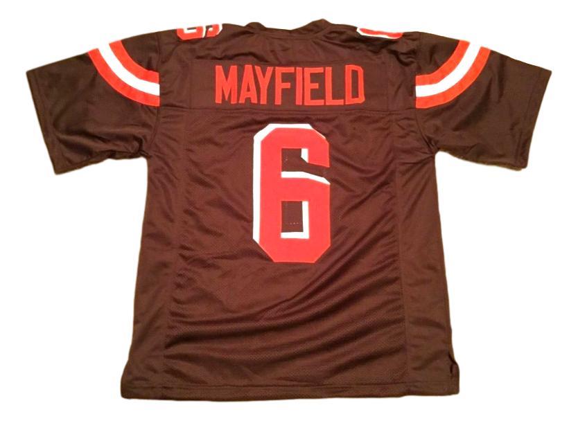 Baker Mayfield Jersey #6 Custom Unsigned Football Jerseys Stitched Brown