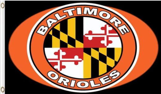 Baltimore Orioles Baseball Club flag 3X5Ft Banner USA Polyester with Brass Grommets - 17