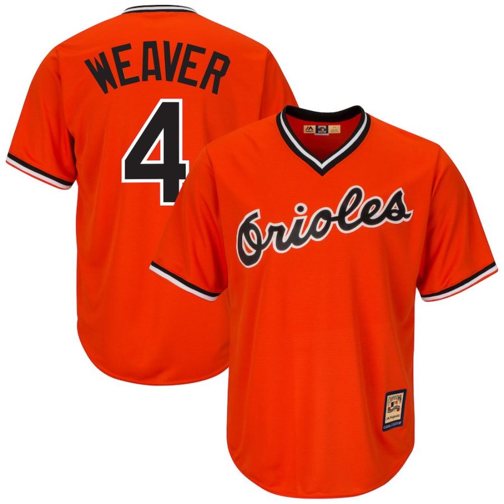 Baltimore Orioles Earl Weaver Orange Throwback Pullover Jersey