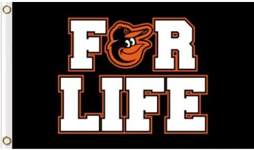 Baltimore Orioles For Life flag 3X5Ft Banner USA Polyester with Brass Grommets - 4