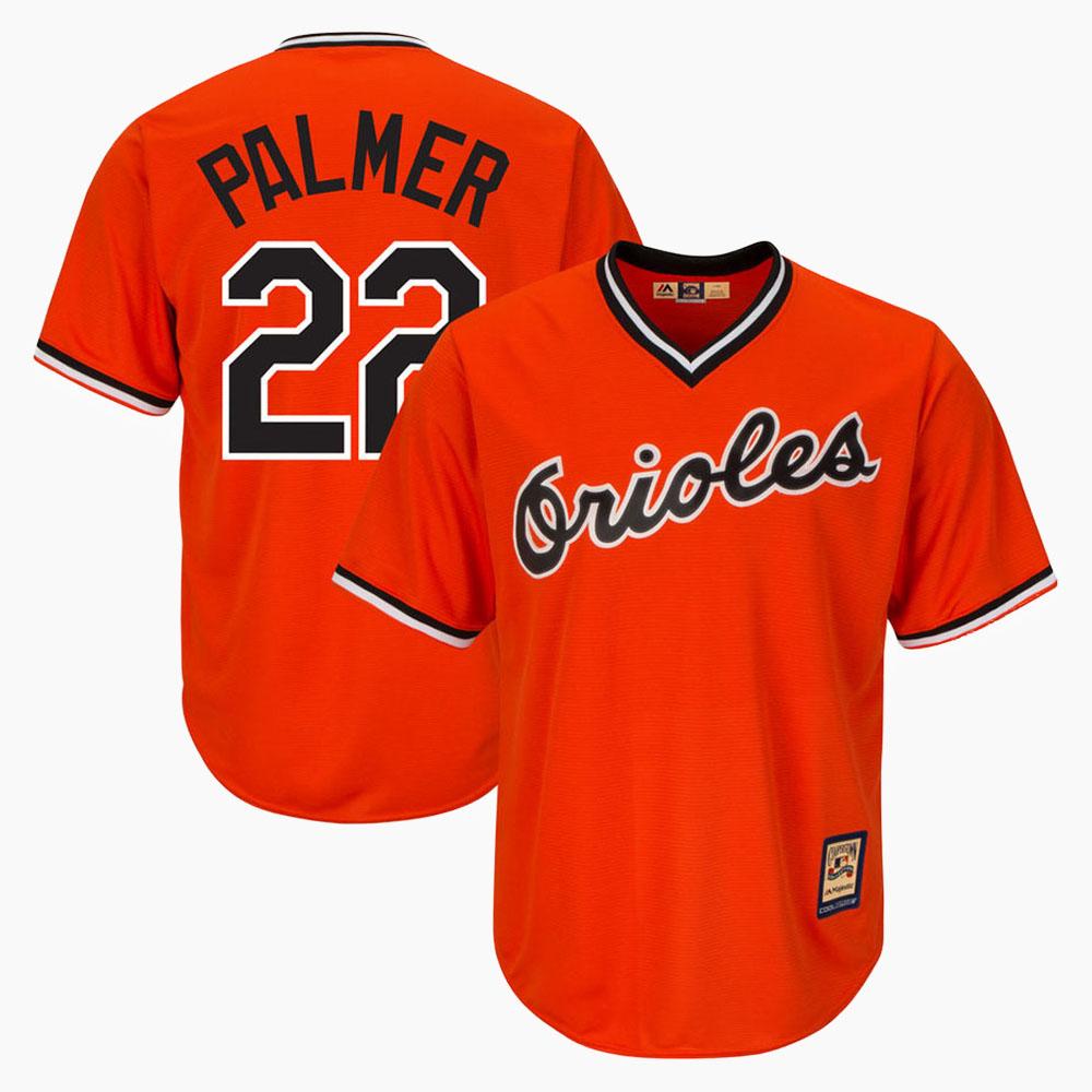 Baltimore Orioles Jim Palmer Orange Throwback Pullover Jersey