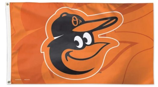 Baltimore Orioles Logo Orange flag 3X5Ft Banner USA Polyester with Brass Grommets - 12