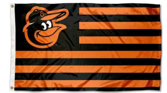 Baltimore Orioles Nation flag 3X5Ft Banner USA Polyester with Brass Grommets - 15