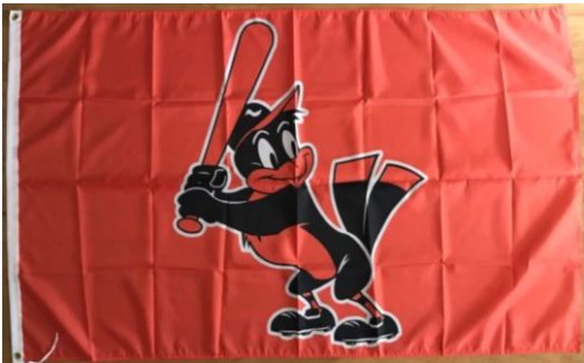 Baltimore Orioles Red Banner flag 3X5Ft Banner USA Polyester with Brass Grommets - 7