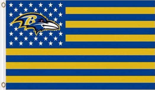 Baltimore Ravens Star and Strips Flag 3X5 Ft Polyester Banner USA 90x150cm