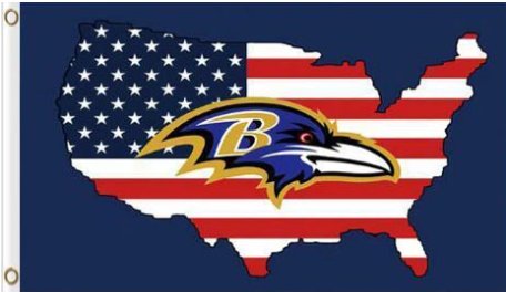 Baltimore Ravens US Flag 3X5 Ft Polyester Banner USA 90x150cm