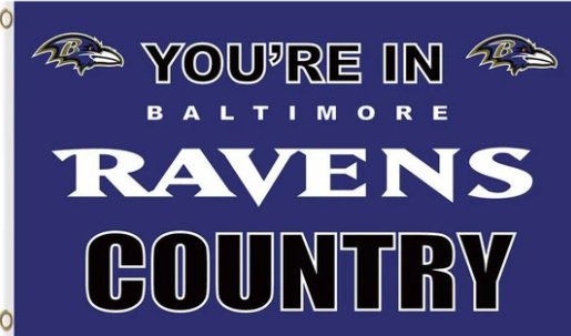 Baltimore Ravens You Are In Country Flag 3X5 Ft Polyester Banner USA 90x150cm