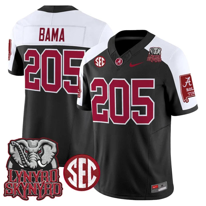 Bama Jersey #205 Alabama Crimson Tide Lynyrd Skynyrd Patch Stitched