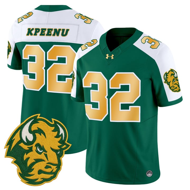 Barry Kpeenu Jersey #32 North Dakota State Bison Limited Stitched Green Alter