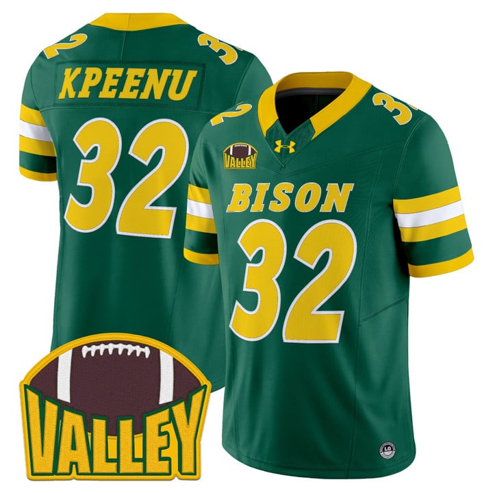 Barry Kpeenu Jersey #32 North Dakota State Bison 2025 Limited Stitched