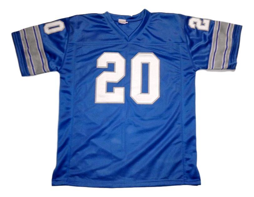Barry Sanders Jersey #20 Custom Unsigned Football Jerseys Stitched Blue