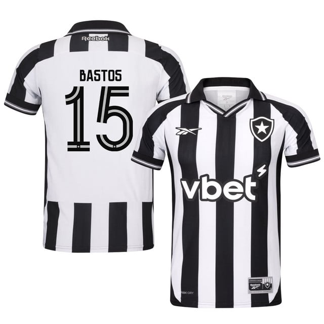 Bastos #15 Botafogo 2025-26 Home Jersey – Black White