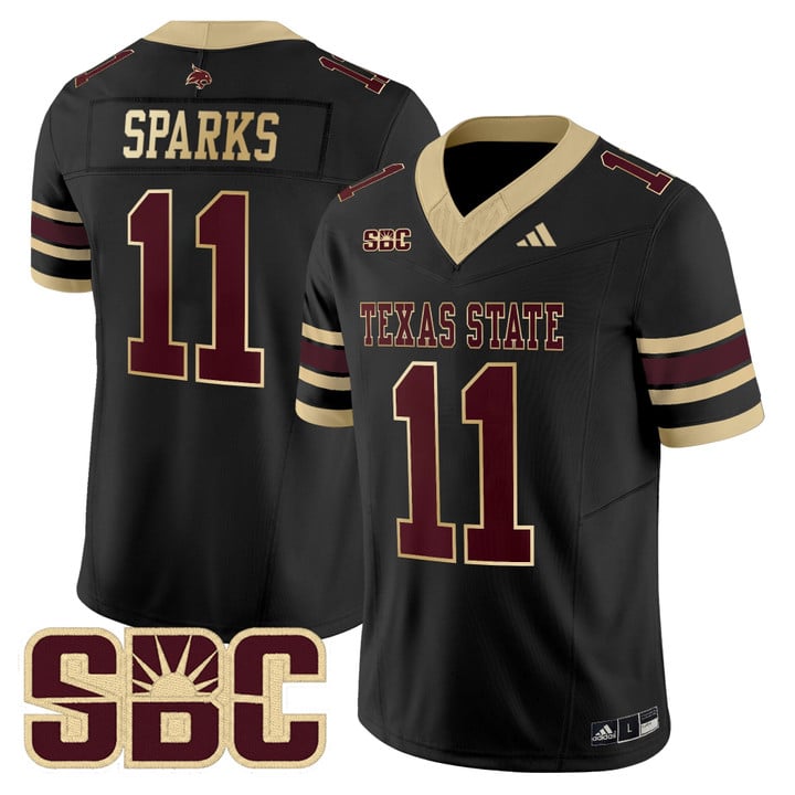 Beau Sparks Jersey #11 Texas State Bobcats 2025 Limited Stitched