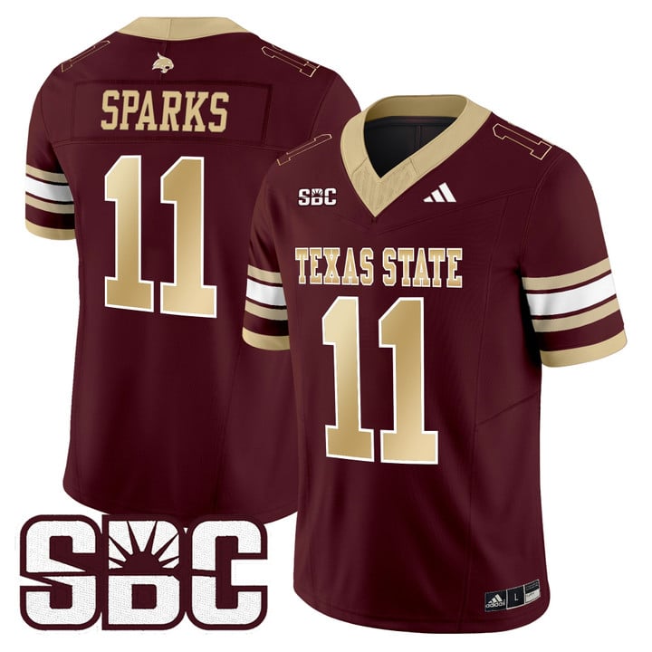 Beau Sparks Jersey #11 Texas State Bobcats 2025 Limited Stitched
