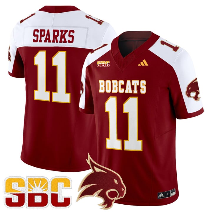 Beau Sparks Jersey #11 Texas State Bobcats 2025 Limited Stitched
