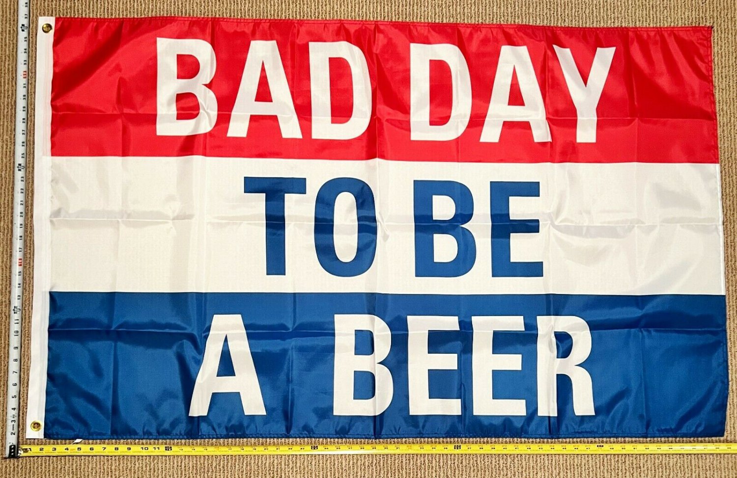 Beer Flag Bad Day To Be A Beer Busch Twisted USA Sign Poster 3x5'