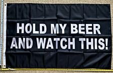 Beer Flag Hold My Beer Black Busch Bud Twisted Claw Sign Poster 3x5'