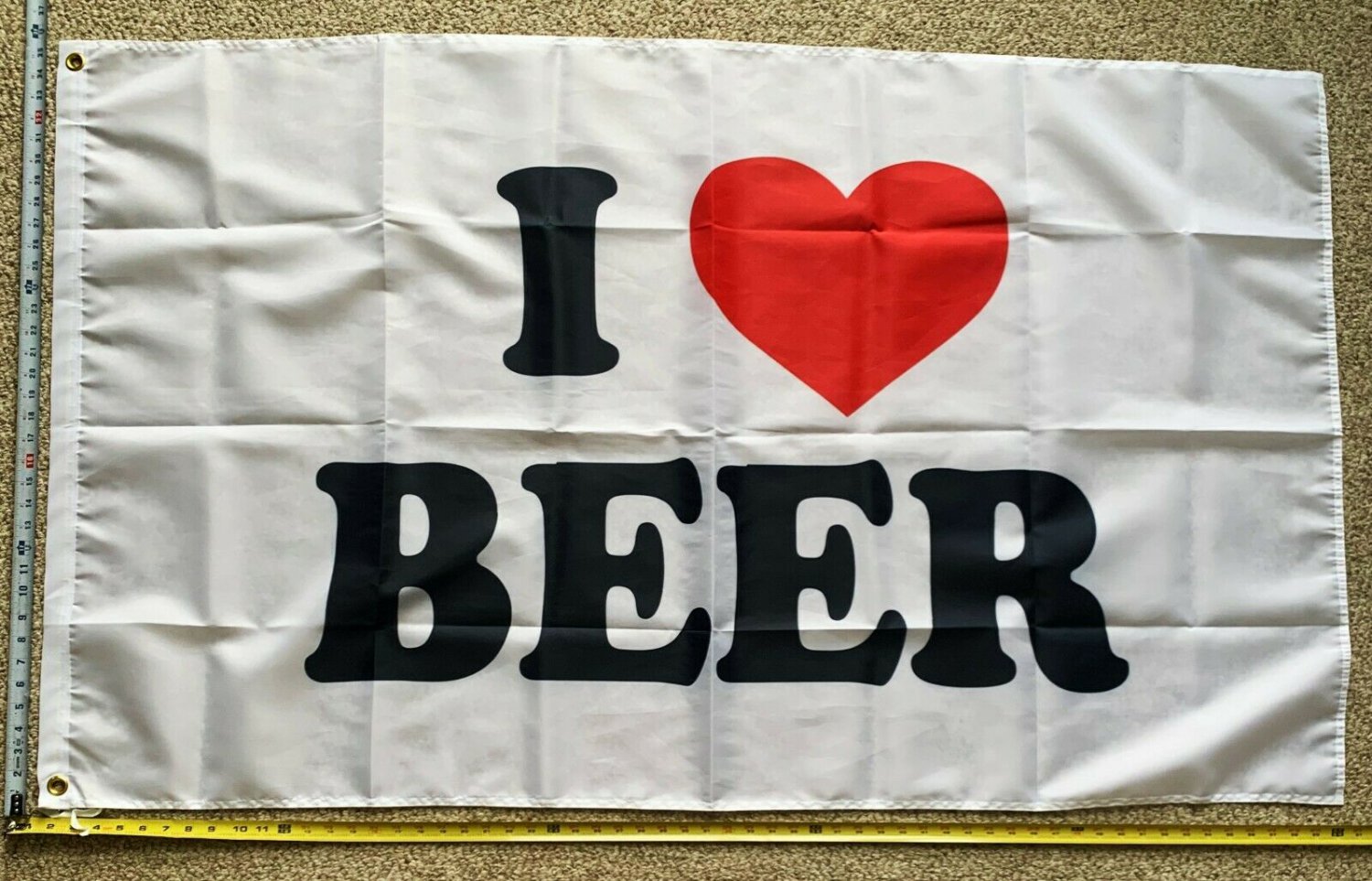 Beer Flag I Love Beer W Busch Light Bud Trump Sign USA Poster 3x5'