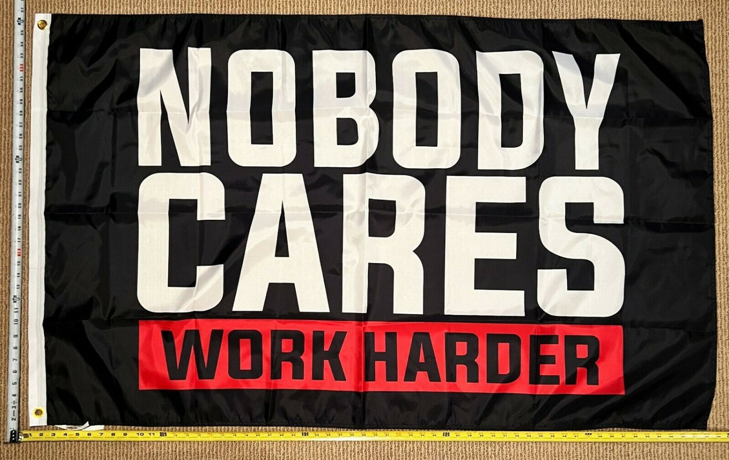 Beer Flag Nobody Cares Work Harder R Party Busch Bud Sign USA 3x5'