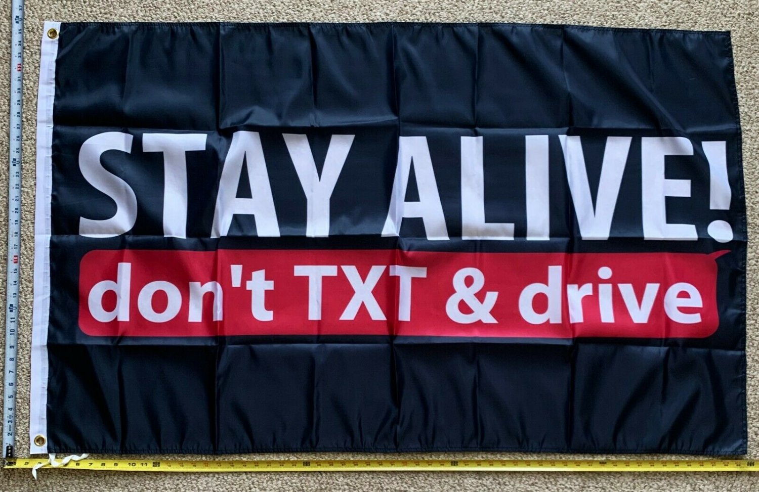 Beer Flag Stay Alive Don't Txt Car Busch Bud Trump Sign Sign 3x5'